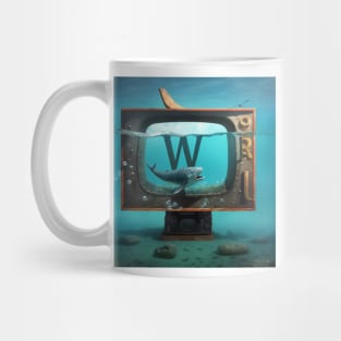 Letter W for Whale Watching TV Under-Water from AdventuresOfSela Mug